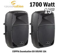Soundsation GO-SOUND 15A IMPIANTO AUDIO amplificato coppia casse acustica 1700 W