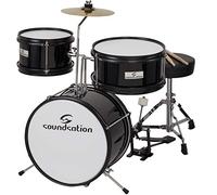Soundsation Batteria acustica JDK313-BK per bambini 3 fusti completa nera