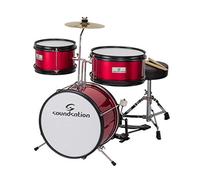 Soundsation JDK313-MR Batteria acustica ROSSA per BAMBINI + Sgabello e Bacchette