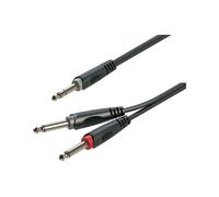 SOUNDSATION - Cavo adattatore (1 jack 6,3 stereo - 2 jack 6,3 mono/1,5 mt)