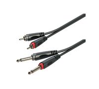 SOUNDSATION - Cavo adattatore (2 RCA maschio - 2 jack 6,3 mono/5 mt)