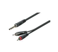 SOUNDSATION - Cavo adattatore (jack 6,3 stereo - 2 RCA maschio/3 mt)