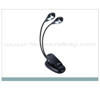 SOUNDSATION MSL-4N LAMPADA DOPPIA A CLIP PER LEGGIO (2X2 LED)