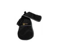 Soundsation SBG-10-EB - Custodia per basso elettrico, cinghie regolabili, impugnatura ergonomica, tasca frontale, nero/grigio, Nero, Borsa