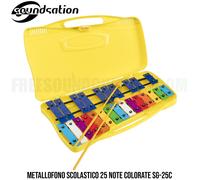 Metallofono SG-25C Glockenspiel Cromatico 25 Note Colorato Scolastico
