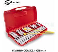 SOUNDSATION SG-25N-RD Metallofono Cromatico 25 Note ROSSO da studio scuola