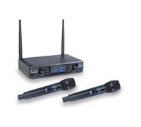 SOUNDSATION SISTEMA WIRELESS COMPATTO UHF DOPPIO A 300 CANALI CON 2 MICROFONI PA