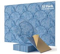 Soundsbay 12 Pannelli Acustici Autoadesivi, Pannelli per Protezione Acustica e Assorbimento del Suono, Pannelli Acustici in Poliestere per Isolamento Acustico, Pannelli per Trattamento Acustico e