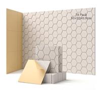Soundsbay Pannelli Fonoassorbenti Autoadesivi 18 Pezzi Beige 30x30x0.9cm | Isolamento acustico da parete per porte, soffitti, per la decorazione di gioco, uffici, studi, Pannello fonoassorbente
