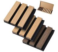 Soundsbay® Set di 2 pannelli acustici da parete in legno e pannelli di legno in feltro, pannelli da parete moderni, 14 x 12 cm, sacchetto campione