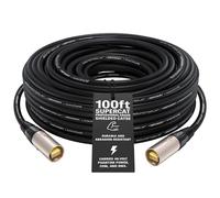 SoundTools SuperCAT Cavo etherCON schermato CAT5e di grado professionale, guaina in poliuretano flessibile, connettori Neutrik (30,5 m, nero)