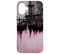 Soundwave industriale rosa pastello Custodia per iPhone 16 Plus