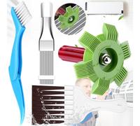 SoundZero 4 Pezzi Condensatore Bobina Spazzola, Spazzola per Pulizia del Condizionatore D'aria, Condizionatore Condensatore Pinna Pettine, Spazzola Pulizia Aria Condizionata Condensatore Spazzola