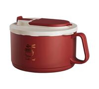 Soup Bowl - 1650ml Large Capacity Deep Serving Crock | Anti Scalding Handle Noodle Vessel, Noodle Bowl Salad Container for Lunch for Fruit Salad Home Office School Apartment Dorm Picnic Campin