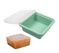Soup Molds For Freezer - 15.5x15.5x6cm 500ml Easy Release Silicone Food Freezer Molds With Lid, Square Portable Freeze Container For Home Kitchen Apartment Restaurant
