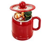 Soup Pot 6-in-1 800ml Ceramic Handle Heat Insulation Ergonomic | Slow Cooking Soup Pot With Lid For Porridge Milk Tea Home Apartment Travel Camping Road Trip Kitchen