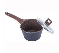 Soup Pot with Glass Lid Soup Pot Nonstick Maifan Stone Coating 18cm Household Small Milk Pan Boiling One Small Stockpot Non-Stick for Coffce Tea Soup (Color : A Size : 11x18x38.5cm)