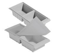 Soupe Cube - Vassoio per congelatore in silicone, 2 pezzi, con coperchio, per brodo da 250 ml, 500 ml