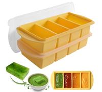 Souper Cube - Stampo per congelatore in silicone con coperchio, 2 pezzi, 250 ml, in silicone, per alimenti