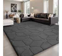 Sour Lemon Tappeti per soggiorno, 275 x 370 cm, colore grigio, per camera da letto, extra large per soggiorno, lavabile in lavatrice, antiscivolo, a pelo corto, per camera dei bambini e camera da