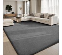 Sour Lemon Tappeto grigio, 140 x 200 cm, lavabile, antiscivolo, soffice, tappeto shaggy, extra large, per soggiorno e camera da letto