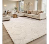 Sour Lemon Tappeto per soggiorno, 140 x 200 cm, 3D, color crema, per camera da letto, extra large, per soggiorno, lavabile in lavatrice, antiscivolo, a pelo corto, per camera dei bambini e camera da