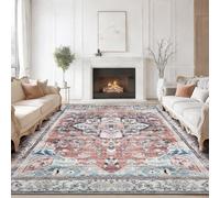 Sour Lemon Tappeto per soggiorno di grandi dimensioni, 160 x 230 cm, lavabile in lavatrice, per camera da letto, grande, stile bohémien, vintage, antiscivolo, soffice, per soggiorno e camera da letto