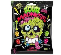 Sour Madness Caramelle a forma di teschio Extreme Sour Take The Challenge 60g (importato)