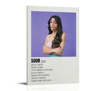 Sour-Olivia Rodrigo - Dipinti murali impermeabili e antimacchia, ad alta definizione, dipinti a spruzzo, dipinti decorativi, per studi e caffetterie, resistenti allo sbiadimento, stile cornice, 50 x