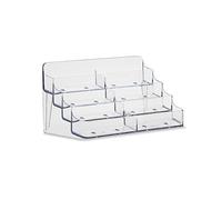 SOURCEONE.ORG Source One - Supporto per biglietti da visita in acrilico trasparente con 8 tasche (BC-8P)