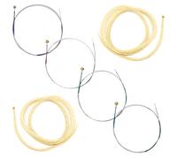 SourceTon - Set completo di corde per violino da 4/4, con testa a sfera nichelata, con 2 set di capelli con fiocco per violino e violino