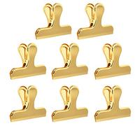SourceTon - Set di 8 clip resistenti in acciaio inox, 7,6 x 6,1 cm, resistenti, per sacchetti di caffè, cibo, pane, cucina, uso domestico, colore: oro