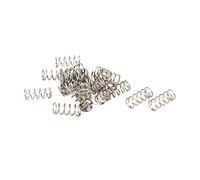 sourcing map 0,4mm x 4mm x 10mm 304 Acciaio inossidabile Acciaio Compressione Molle Argentato 20pz