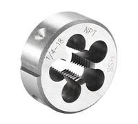 sourcing map 1/4 "-18 NPT rotondo Die, filettatura a macchina destra filettatura muore, acciaio ad alta velocità (HSS)