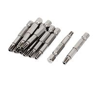 sourcing map 1/4 "magnetico Hex Jarret 5mm Tip T27 S2 acciaio Torx di sicurezza Cacciavite bit x 10