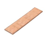 sourcing map 1 barra piatta in rame da 20,1 x 5,1 cm, spessore 0,3 cm, per sistemi di messa a terra e progetti architettonici