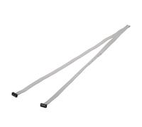 sourcing map 1 cavo a nastro piatto con connettore IDC, 10 pin, passo 2 mm, lunghezza 1 m, FC a FC doppio femmina, cavo a nastro piatto per elettronica industriale, grigio