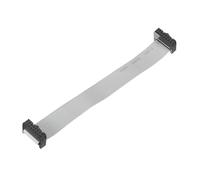 sourcing map 1 cavo a nastro piatto con connettore IDC, 14 pin, passo 2,54 mm, lunghezza 15 cm, da FC a FC doppio femmina, cavo a nastro piatto per elettronica industriale, grigio