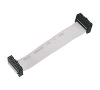 sourcing map 1 cavo a nastro piatto con connettore IDC, 16 pin, passo 2,54 mm, lunghezza 10 cm, da FC a FC doppio femmina, cavo a nastro piatto per elettronica industriale, grigio