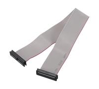 sourcing map 1 cavo a nastro piatto con connettore IDC, 24 pin, passo 2 mm, lunghezza 25 cm, FC a FC doppio femmina, cavo a nastro piatto per elettronica industriale, grigio