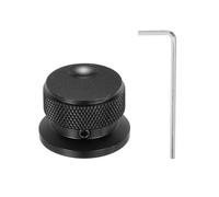 sourcing map 1 manopola per potenziometro in alluminio, 6 mm, manopole universali per il controllo del tono del volume con indicatore ovale della scanalatura per chitarra, 4/5" nero (30 x 20 mm)