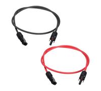 sourcing map 1 paio di cavi di prolunga per pannello solare, 12 AWG, 1000 V, da maschio a femmina, impermeabile, cavo per pannello solare per camper, pannelli solari, sistemi fotovoltaici, nero e