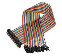 sourcing map 1 pz IDC Rainbow Wire Flat Ribbon Cable FC-Female a 40P 11.8 Inch Lunghezza 2.54 mm Pitch Breadboard Jumper Wire per progetti elettronici