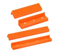 sourcing map 1 set di ganasce da 10,2 cm e 20,3 cm, in gomma, piatte e magnetiche, ganasce morbide, standard, antigraffio, per fai da te, lavorazione del legno, bloccaggio idraulico, arancione