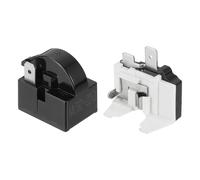 sourcing map 1 Set PTC Frigorifero Starter Relè 22 Ohm 2 Pin e 1/6HP Congelatore Overload Protector per Frigorifero Refrigeratore Compressore
