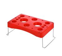 sourcing map 1 supporto per sac à poche, 29 x 18 cm, per decorare torte, strumenti fai da te, per una facile tubazione, contiene chiodi per fiori in acciaio inox, 12 cavità, rosso