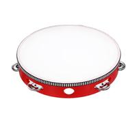 sourcing map 1 tamburello da 25,4 cm, in legno, a fila singola, in metallo, strumento musicale a percussione per adulti, chiesa, giochi per feste di nozze, colore rosso
