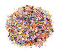 sourcing map 10.000 paillettes piatte sciolte da 4 mm, paillettes rotonde con fori, per la creazione di gioielli, artigianato, cucito, trucco, unghie, colori misti