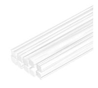sourcing map 10 aste quadrate in acrilico trasparente da 0,3 x 25,4 cm, bastoncini di plastica acrilica, per fai da te, artigianato, illuminazione, decorazioni da giardinaggio, 3 mm x 250 mm