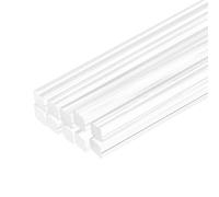 sourcing map 10 aste quadrate in acrilico trasparente da 3/16" x 12", bastoncini in plastica acrilica, per fai da te, artigianato, illuminazione, decorazioni da giardinaggio, 5 mm x 300 mm